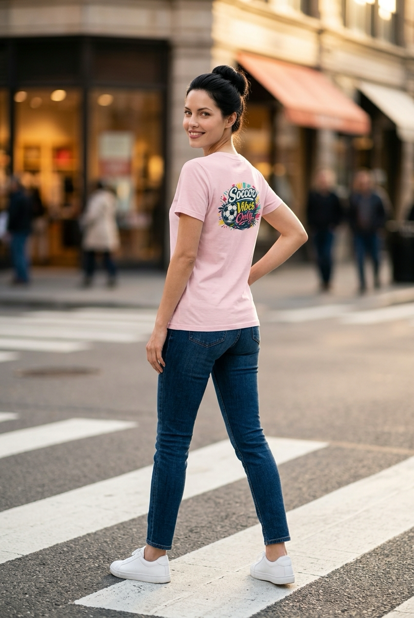 Unisex organic ribbed neck t-shirt