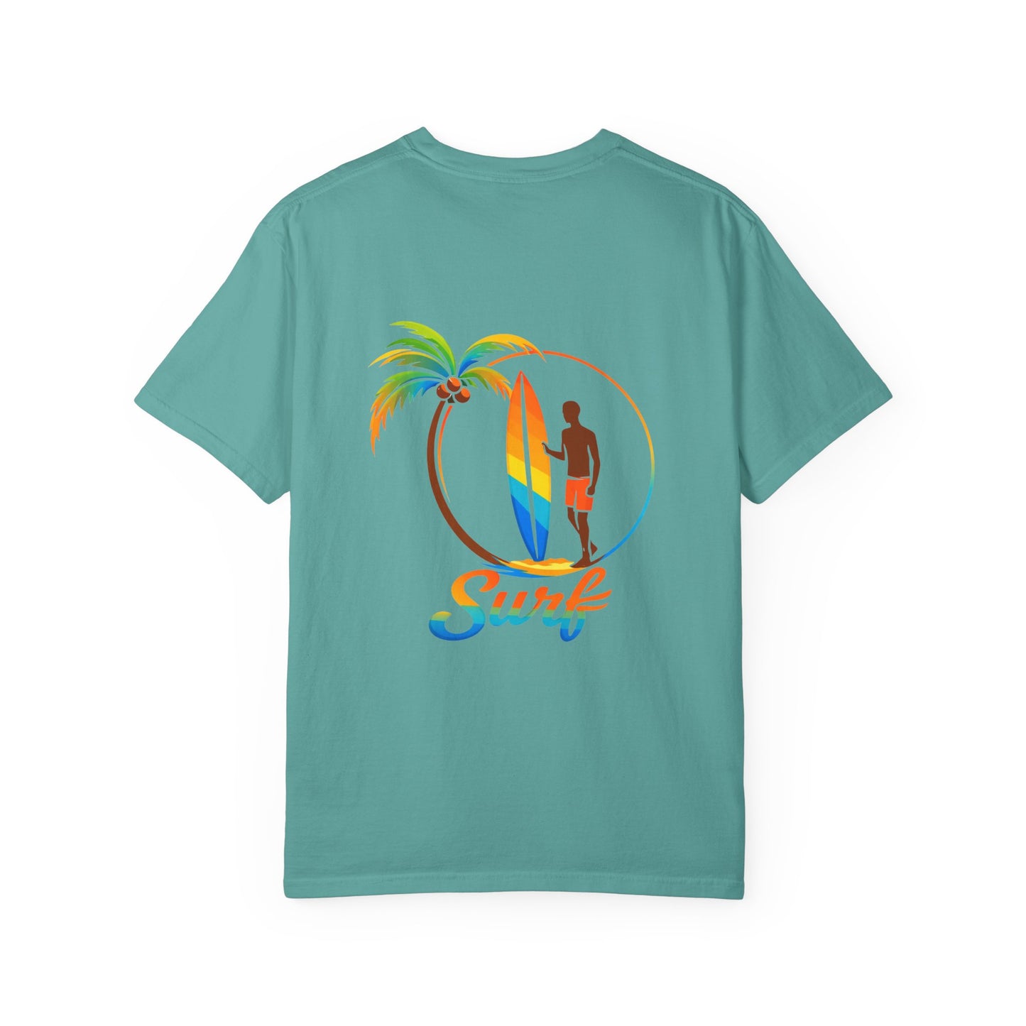 Surf Palm Tree T-Shirt — Colorful Surfer Graphic Tee